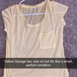 Garage yellow t shirt